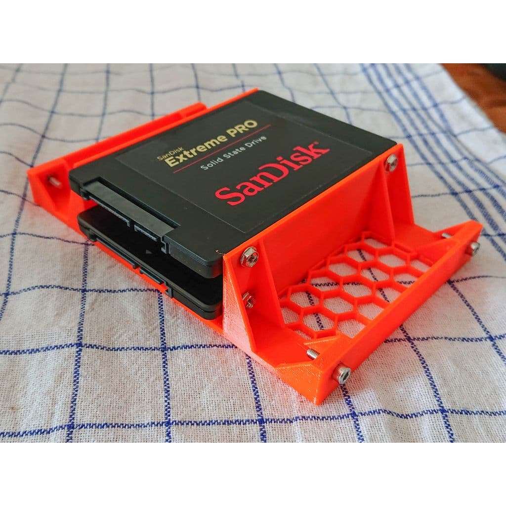 Переходник отсека 5,25″ под два SSD 2,5″