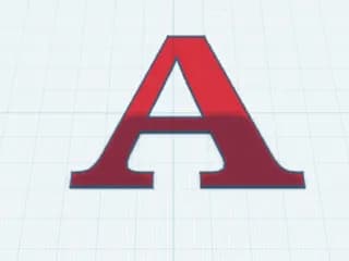 Объёмная буква «A» для термопереноса