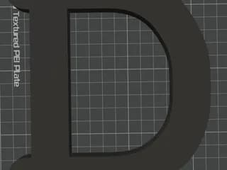 Объёмная буква D