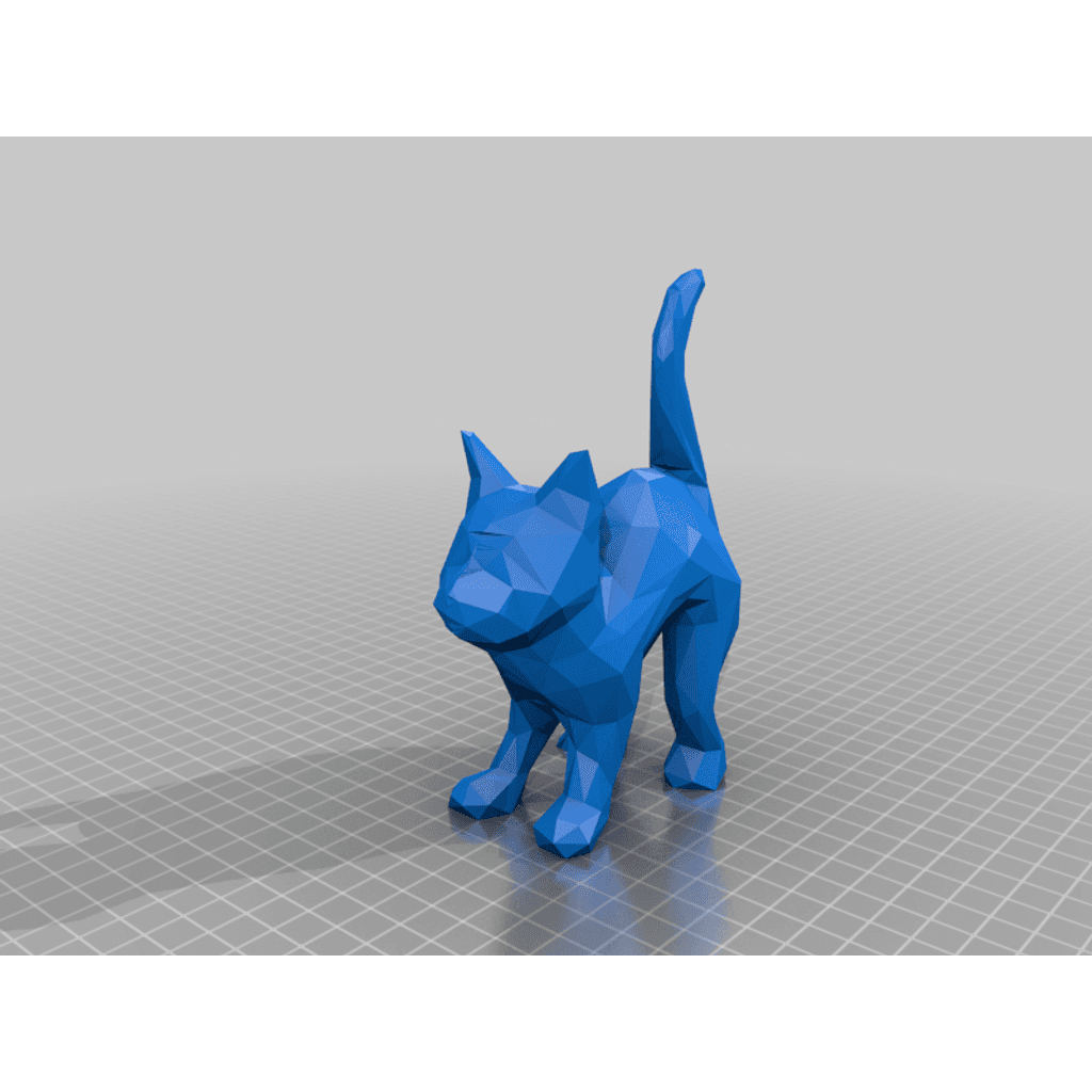 Гранёный кот (low-poly)