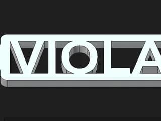 Брелок-табличка с именем Viola