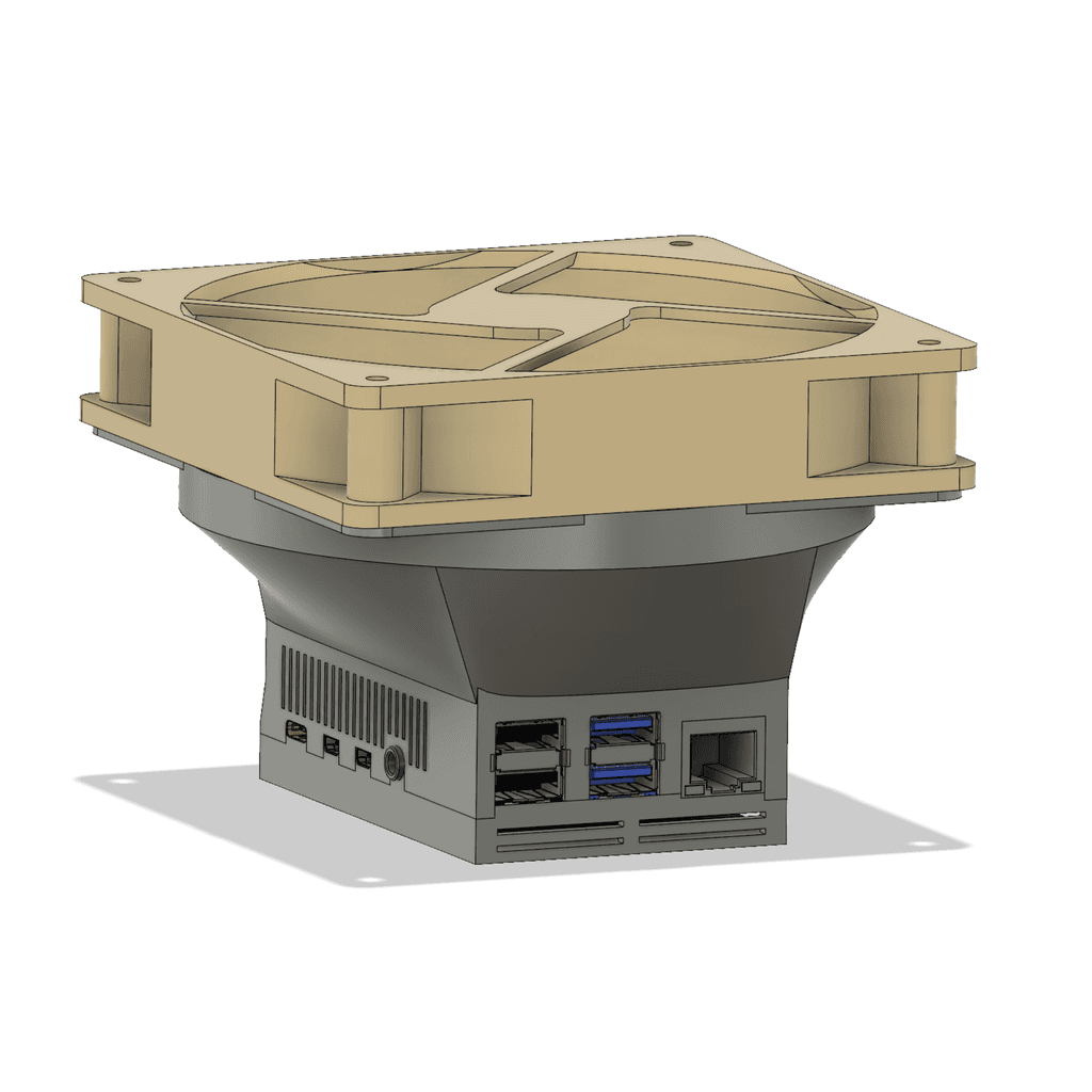Корпус для Raspberry Pi 4 с вентилятором 120 мм