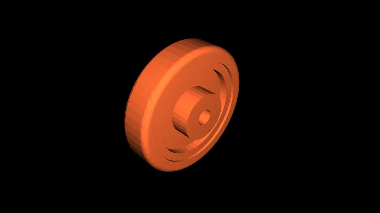 Сменное колесо чемодана 49 мм (с исходником FreeCAD) — фото 4