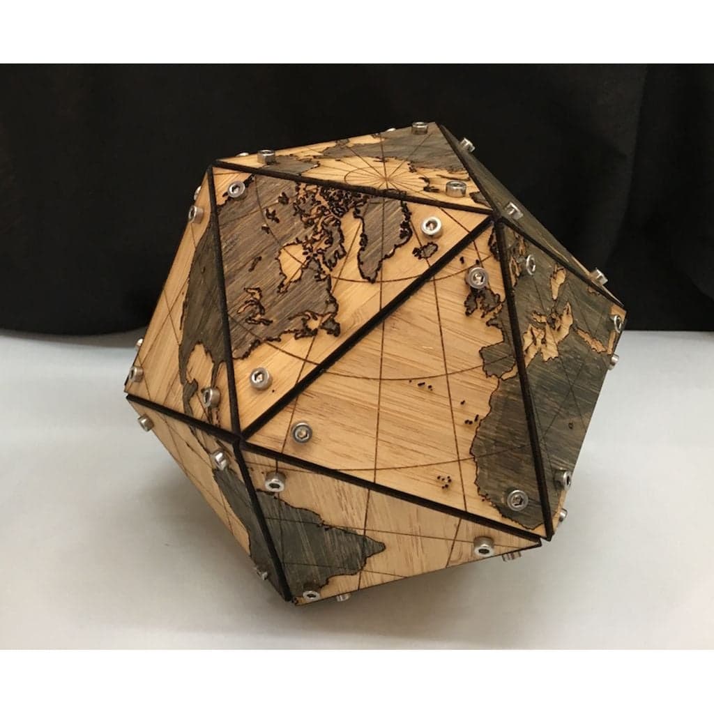 Карта Dymaxion (проекция Буллера) в трехмерном исполнении
