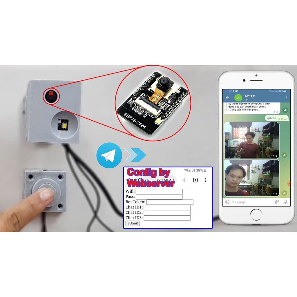 Корпус для камеры видеонаблюдения на ESP32-CAM