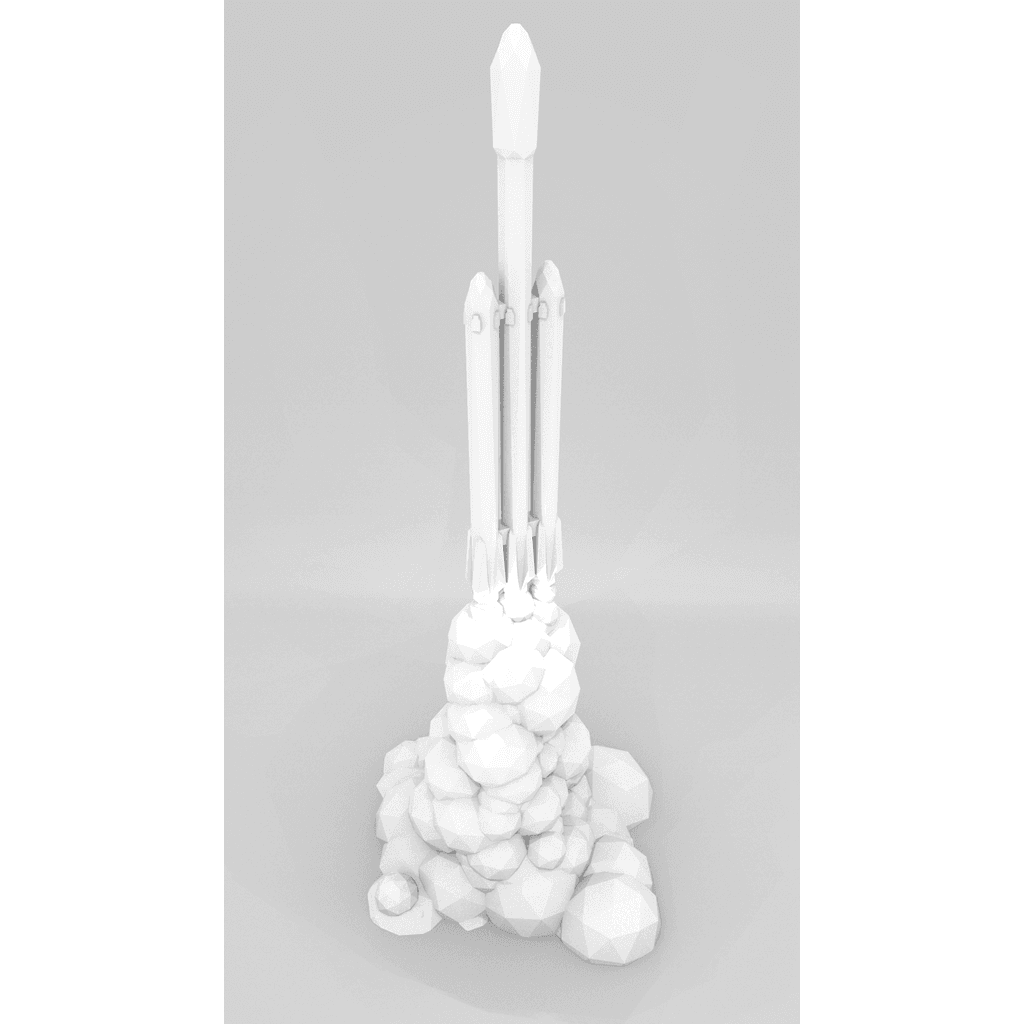 Лоу-поли Falcon Heavy на старте — фото 2
