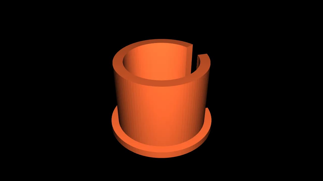 Параметрическая разрезная втулка-переходник (OpenSCAD) — фото 4